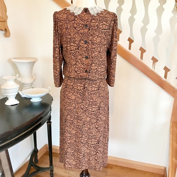 Vintage 80’s William Morris Print Dress - Picture 4 of 7